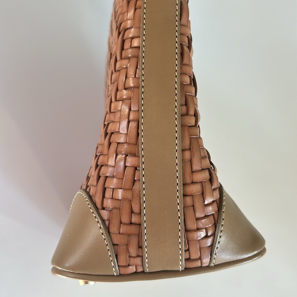 Vintage Barry Kieselstein-Cord Woven Leather Poodle Hobo Bag – Cognac Tan Color - Picture 6 of 17